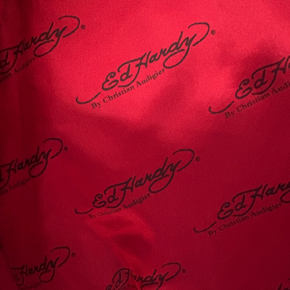 Ed Hardy Black Vest with Skull and Floral Embroidery - Picture 9 of 13